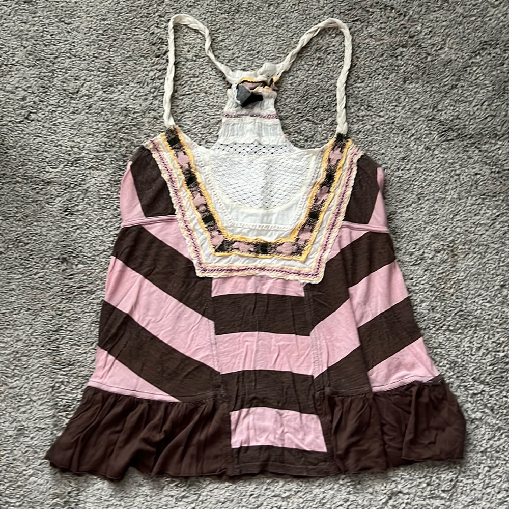EUC Free People Boho Tank Top - Size Medium
